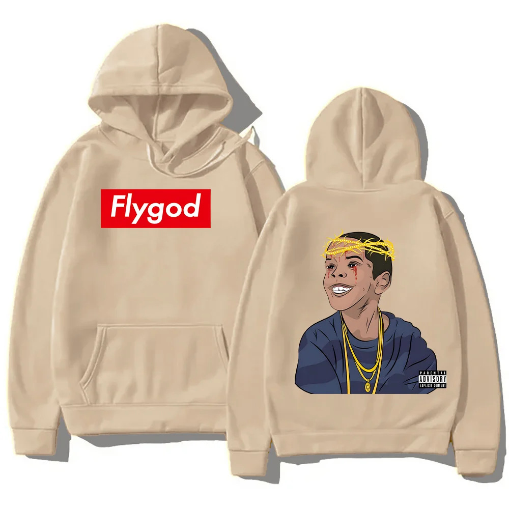 ملابس كلاسيكية كلاسيكية لموسيقى الراب من Westside Gunn Flygod سترات بغطاء للرأس مطبوعة على الجانبين بلوفرات كبيرة الحجم للجنسين