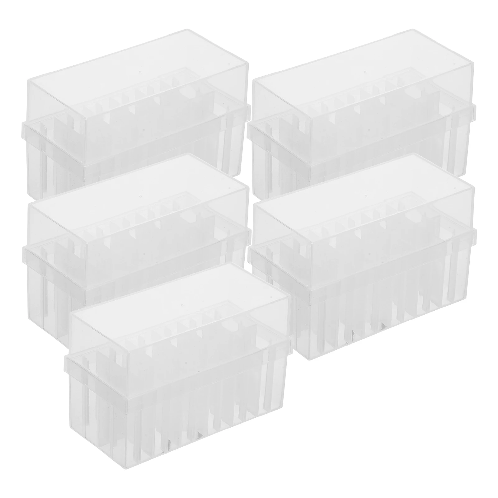

5pcs Tube Box Small Vial Storage Rack PP Material Freezer Lab Equipment Transparent Lid Multi Compartment Design Low