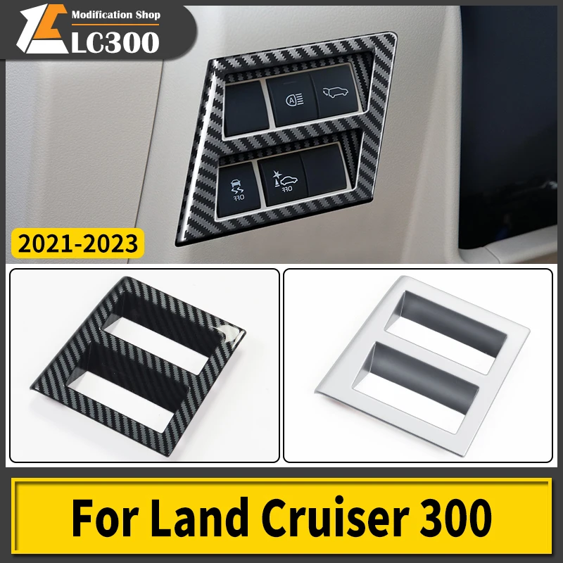 

For Toyota Land Cruiser 300 2021-2023 Main Driving Below Adjustment Panel Decoration Sticker LC300 Interior Accessories Tuning