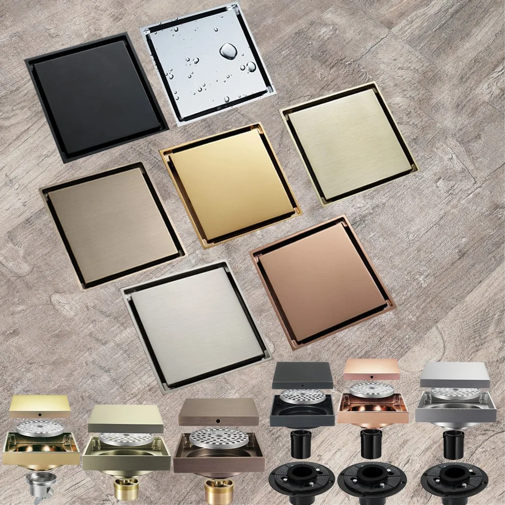 

10x10 см, 10x10 см, слив для пола, плитка, вставка, сливы для душа, основание сетчатого фильтра для волос с резьбовым адаптером и резиновой муфтой