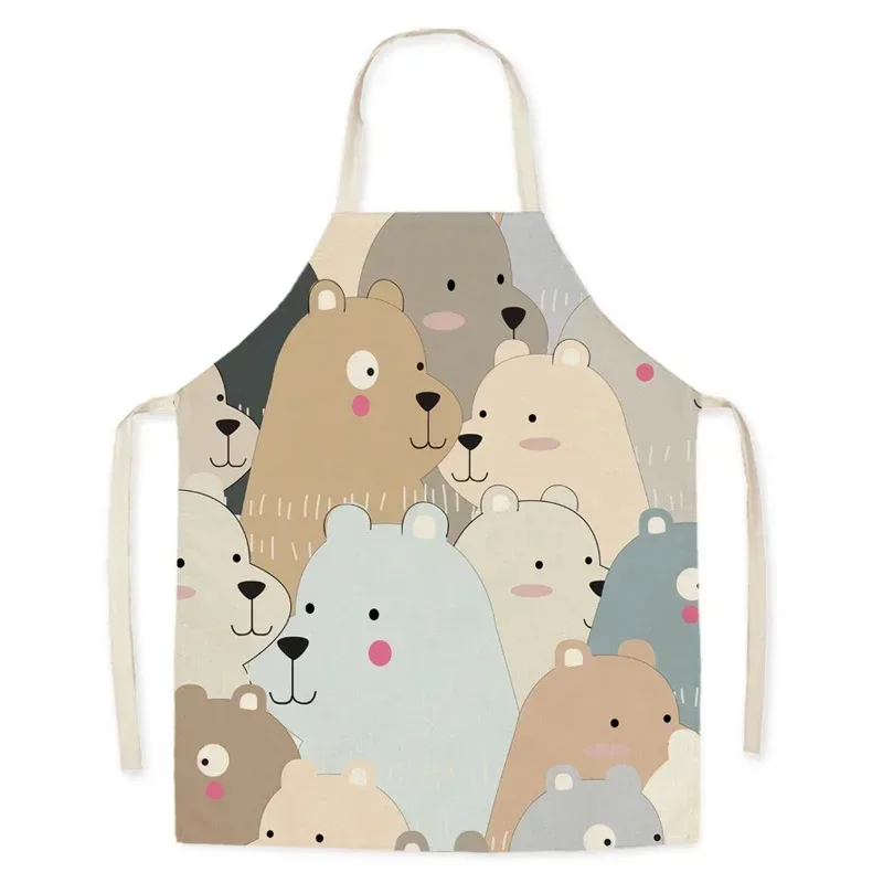 

Cute Cartoon Cat Print Kitchen Apron Women Kawaii Kitty Animal Cooking Baking Pinafore Pet Lover Gift Home Cleaning Bibs