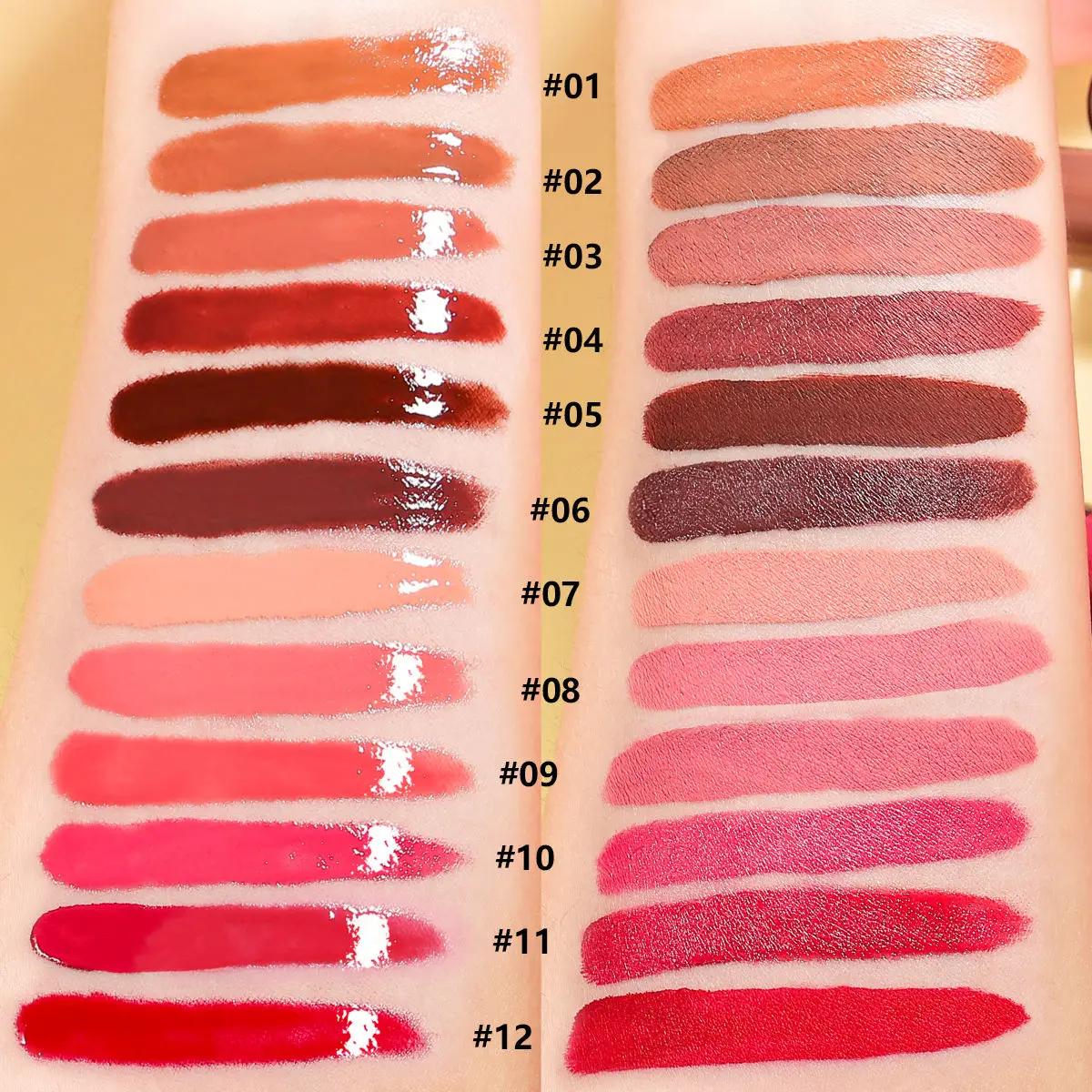 両端リキッドリップスティックリップグロスメイクアッププライベートラベルカスタムマットベルベットリップスティックリップグロス2in1保湿コスメティックバルク