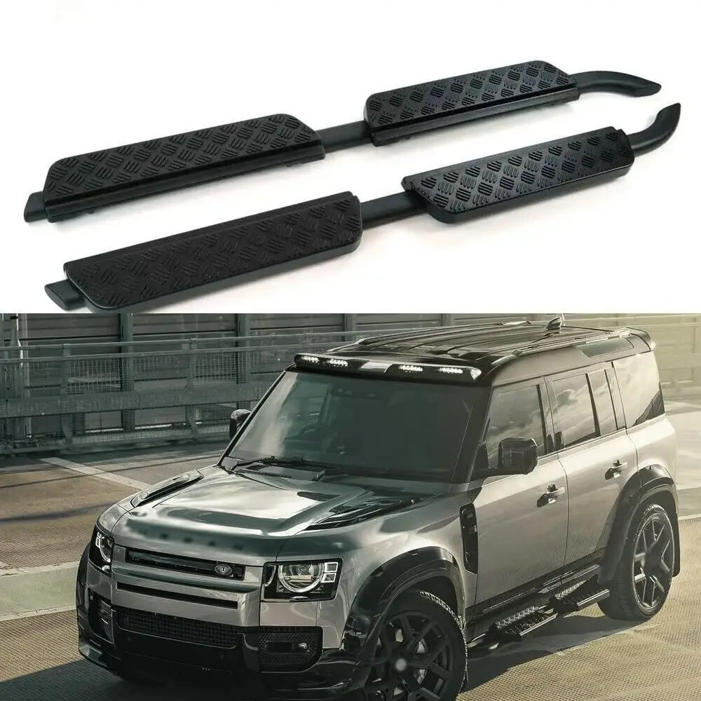 

Anti-Skid Side Step Running Boards Nerf Bars Fits for Defender 110 4D 2020-2023