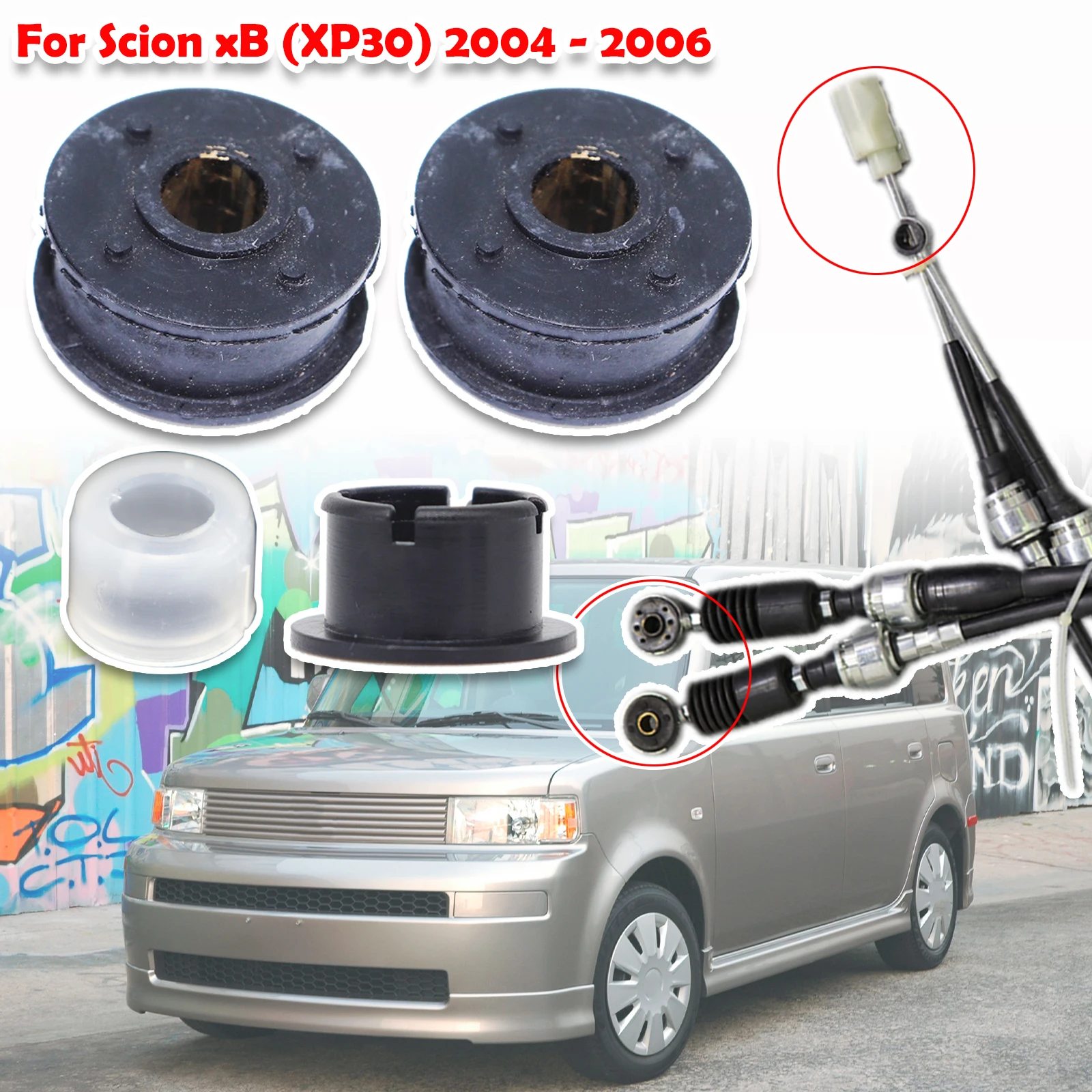 Manual Gearbox Shift Cable Linkage Bushing Shifter Lever Selector Rod Connect Bushing 3382052022 For Scion xB (XP30) 2004 - 2006