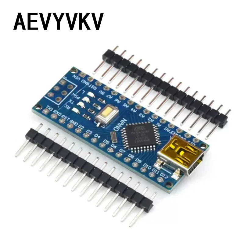 Promotion For arduino Nano 3.0 Atmega328 Controller Compatible Board Module PCB Development Board without USB V3.0 mircro type-c