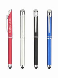 Metal Stylus Ballpoint Pen Touch Screen Ball pen Customize Logo Promotional Phone Tablet PC Notebook Gift Personalized Giveaway
