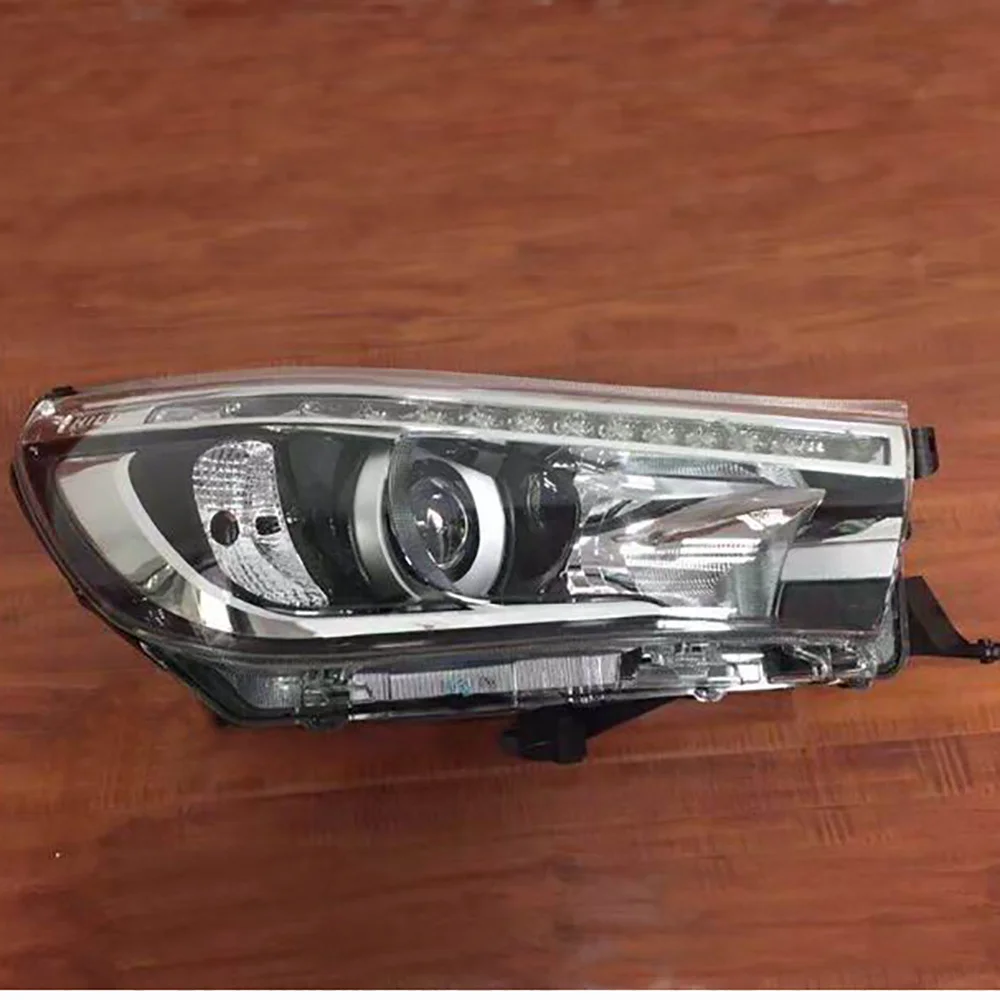 1 Pair Car Accessories LED Headlights For Toyota Hilux Revo 2021 2022 2023 Head Lamps Front Lamp Assembly Car Modification