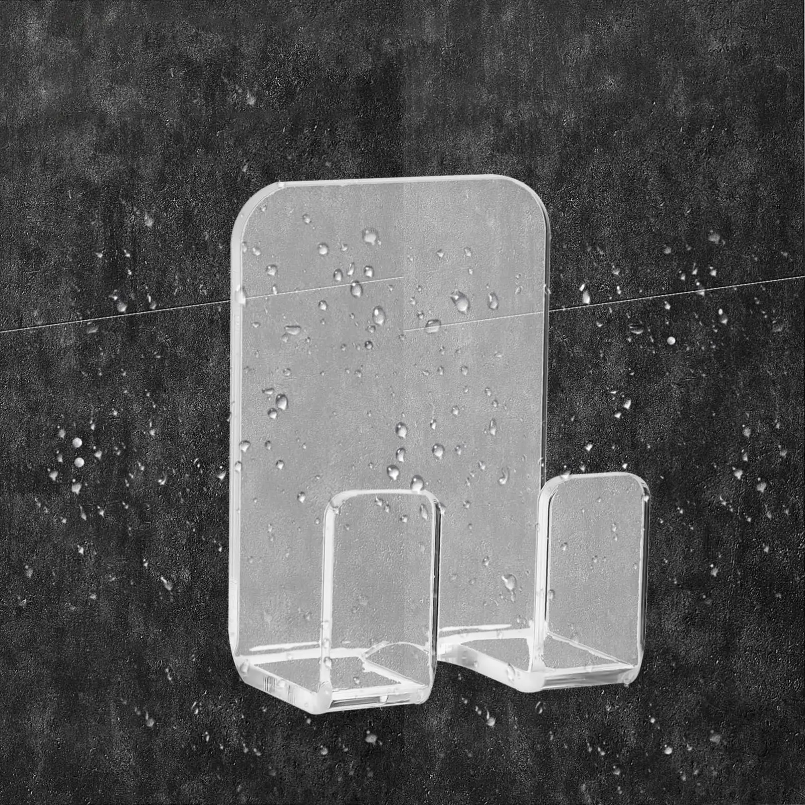 Acrylic Wall Hook Wall Mount Transparent Organizer Razor Holder Hooks Rack for Closet Bathroom Office Living Room Kitchen