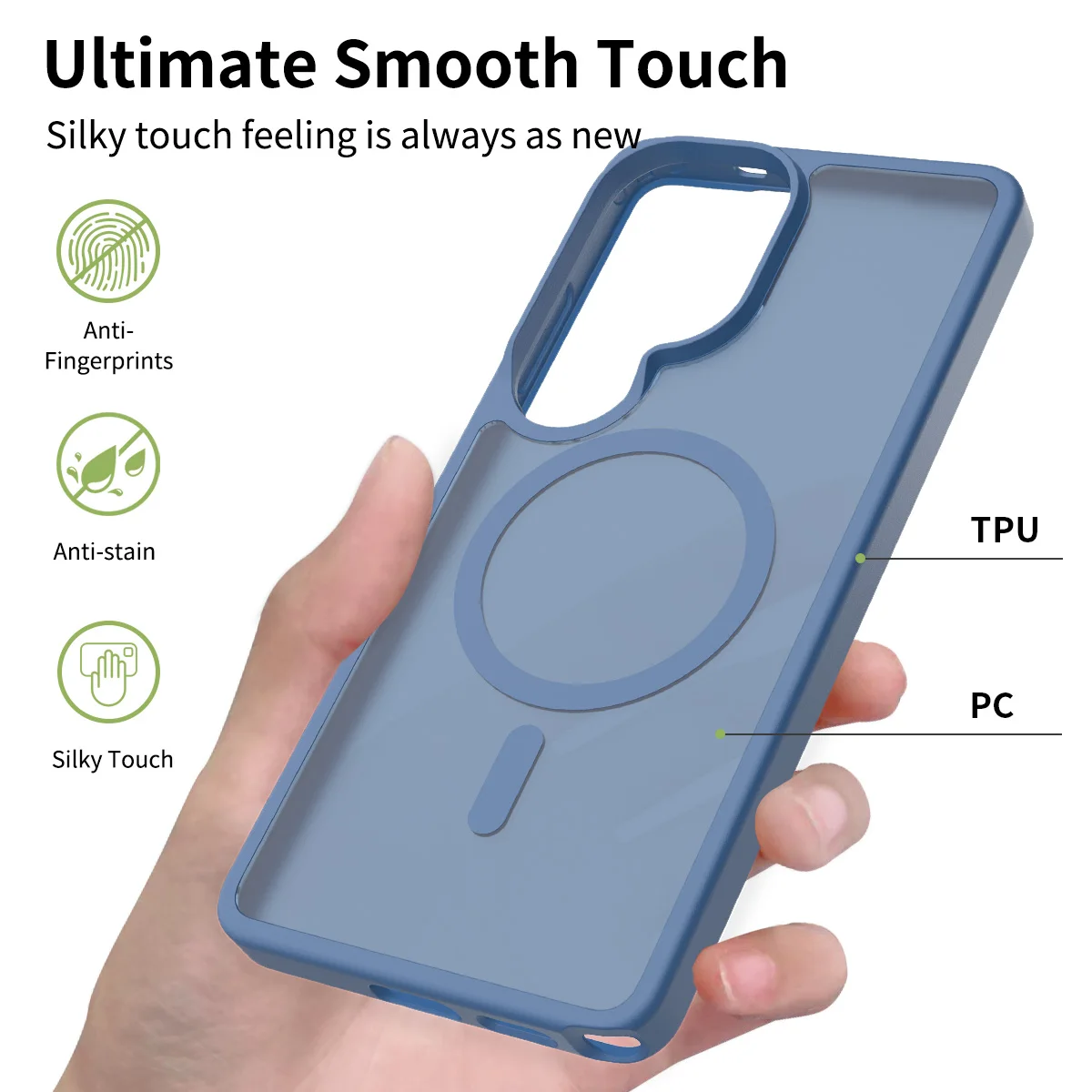 

Anti Scratch Anti Slip Skin Feel Case For Samsung Galaxy S25 S24 S23 S26 Ultra S26 Plus S25 FE Magnetic Wireless Charge Cover