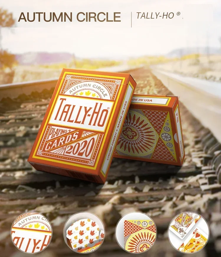 Tally-Ho Autumn Circle Back Playing Cards Deck Card Games Magic Tricks for Magician