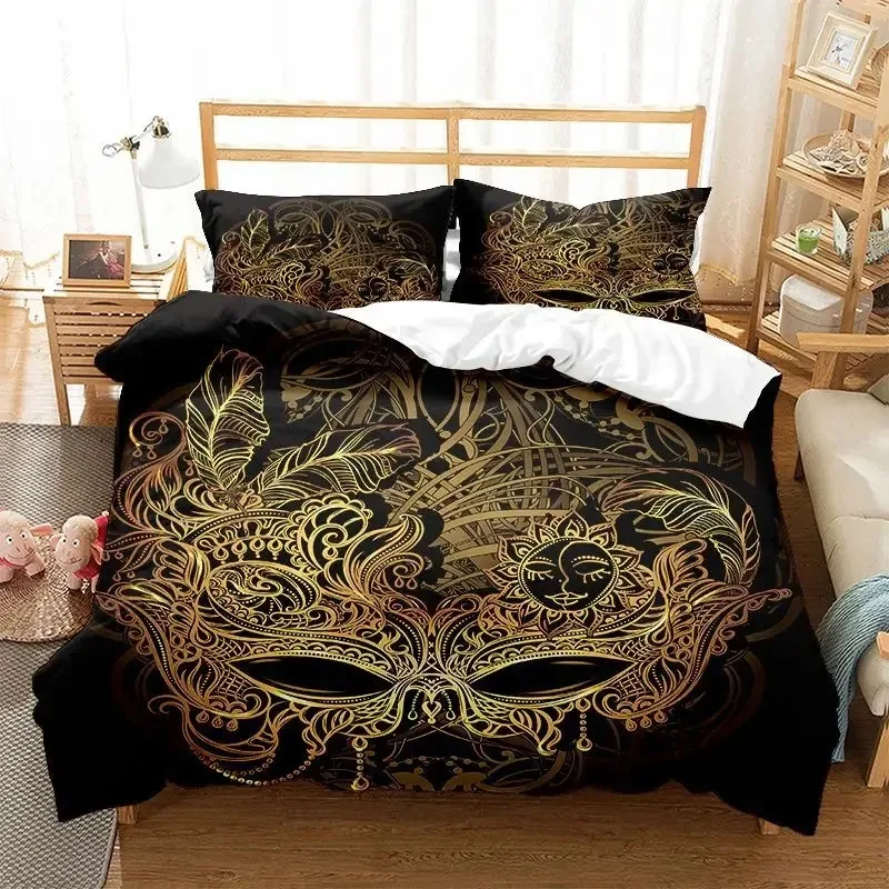 

Winter Duvet Very Warm Print Mask,Scorpion,Gecko,Turtle Gold Duvet Cover Set,Microfiber Comforter Bedding Sets Luxury