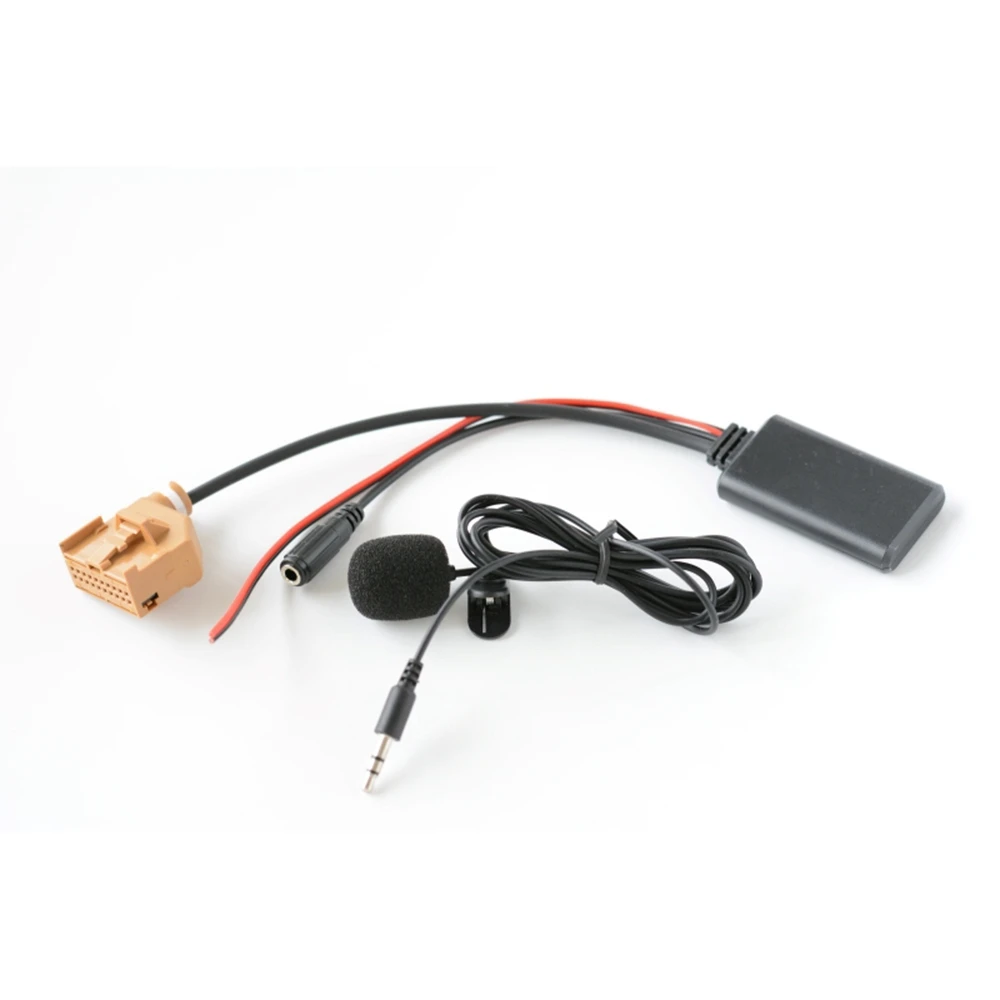 Carro Bluetooth 5.0 Cabo Aux, microfone, mãos livres, telefone celular, chamadas gratuitas, AV, AV2 Adaptador para Audi Q7, A6, A8, MMI-2G