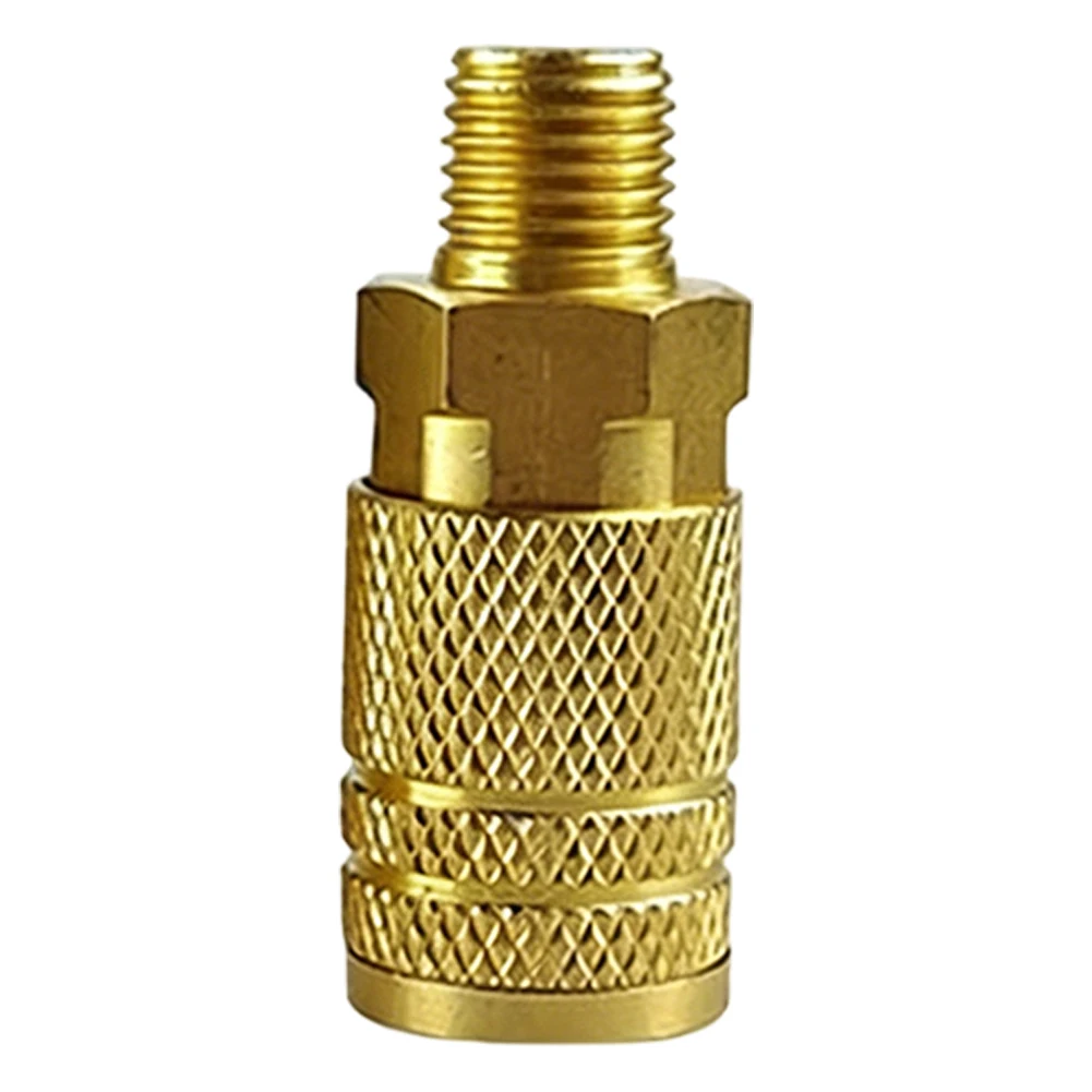 Pneumatic Fitting 1/4 NPT Male Thread Copper Plated Iron Quick Connect Disconnect for For air Compressor and Industrial Use