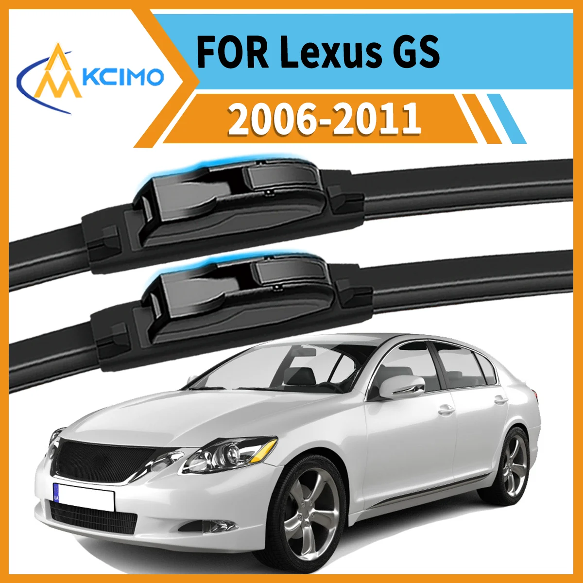 

Upgrade Your Visibility 2 Front Wiper Blades for Lexus GS S190 2006–2011 All-Season Performance Crystal Clear View Safe Driving