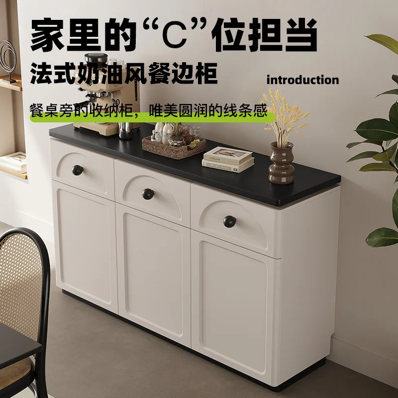 

French cream style dining side cabinet dining room tea cabinet storage cabinet living room modern simple storage decorative cabi