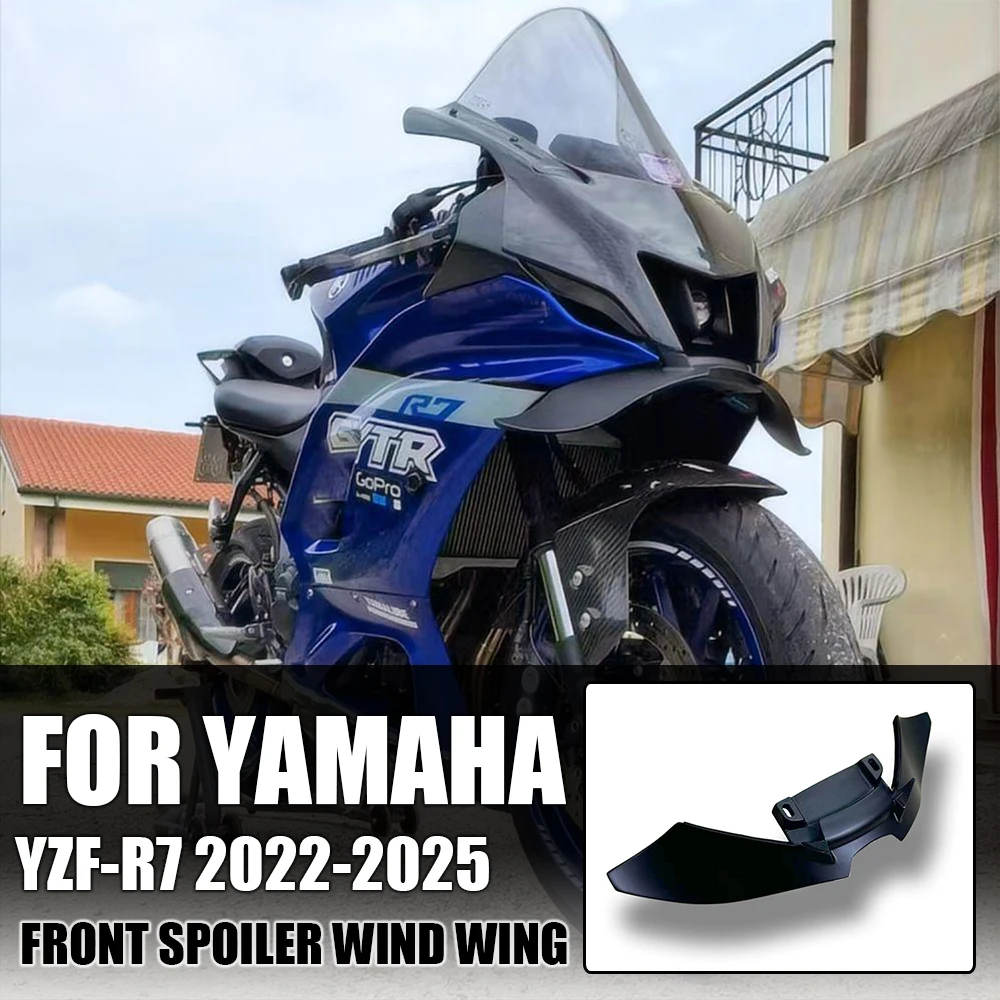 

For YAMAHA YZF-R7 Motorcycle Downforce Winglet Aerodynamic Wing Front Spoiler Kit R7 2022-2025 New Accessories Front Spoiler