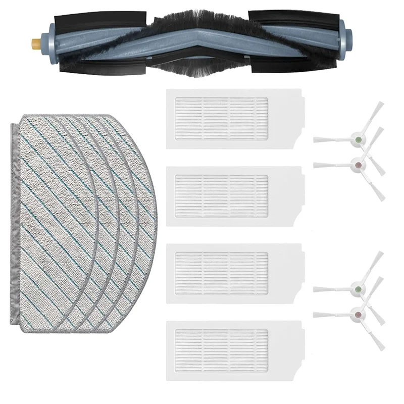 قطع غيار لمكنسة كهربائية روبوت ، فلتر hepa ، ممسحة ، خرقة ، ملحقات بديلة لـ ecovacs deebot t10 plus