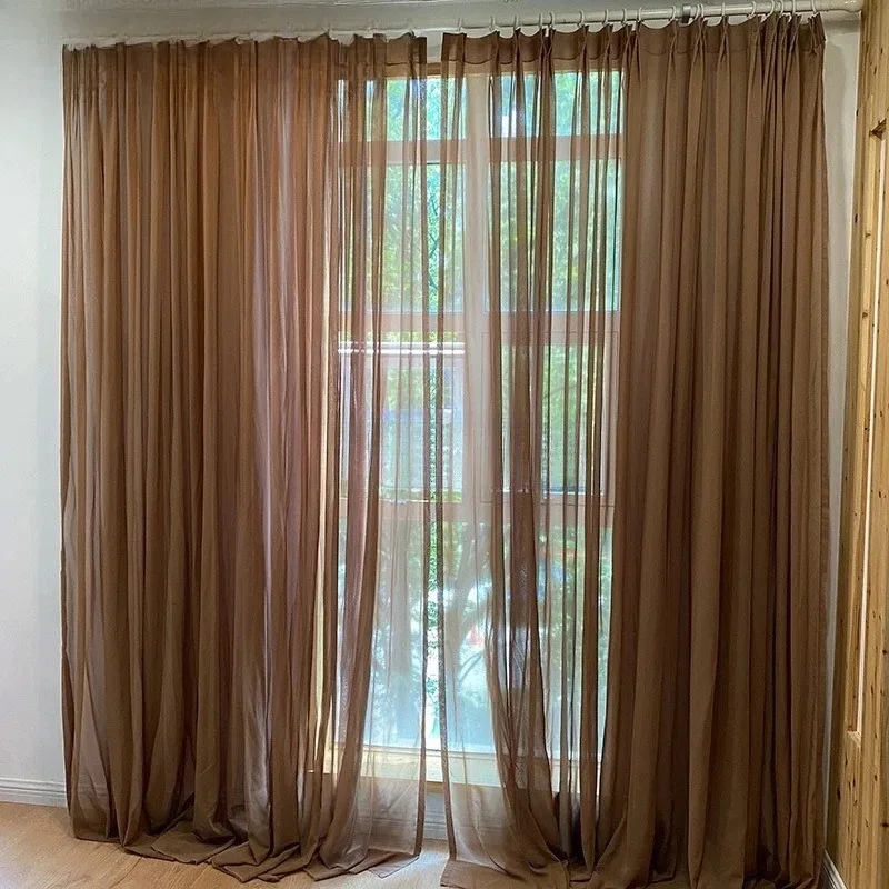 

Custom Size Fashion Luxury European Sheer CurtainsGray Tulle Curtains for Living Thick Yarn Voile Organza Drapes White Tulle
