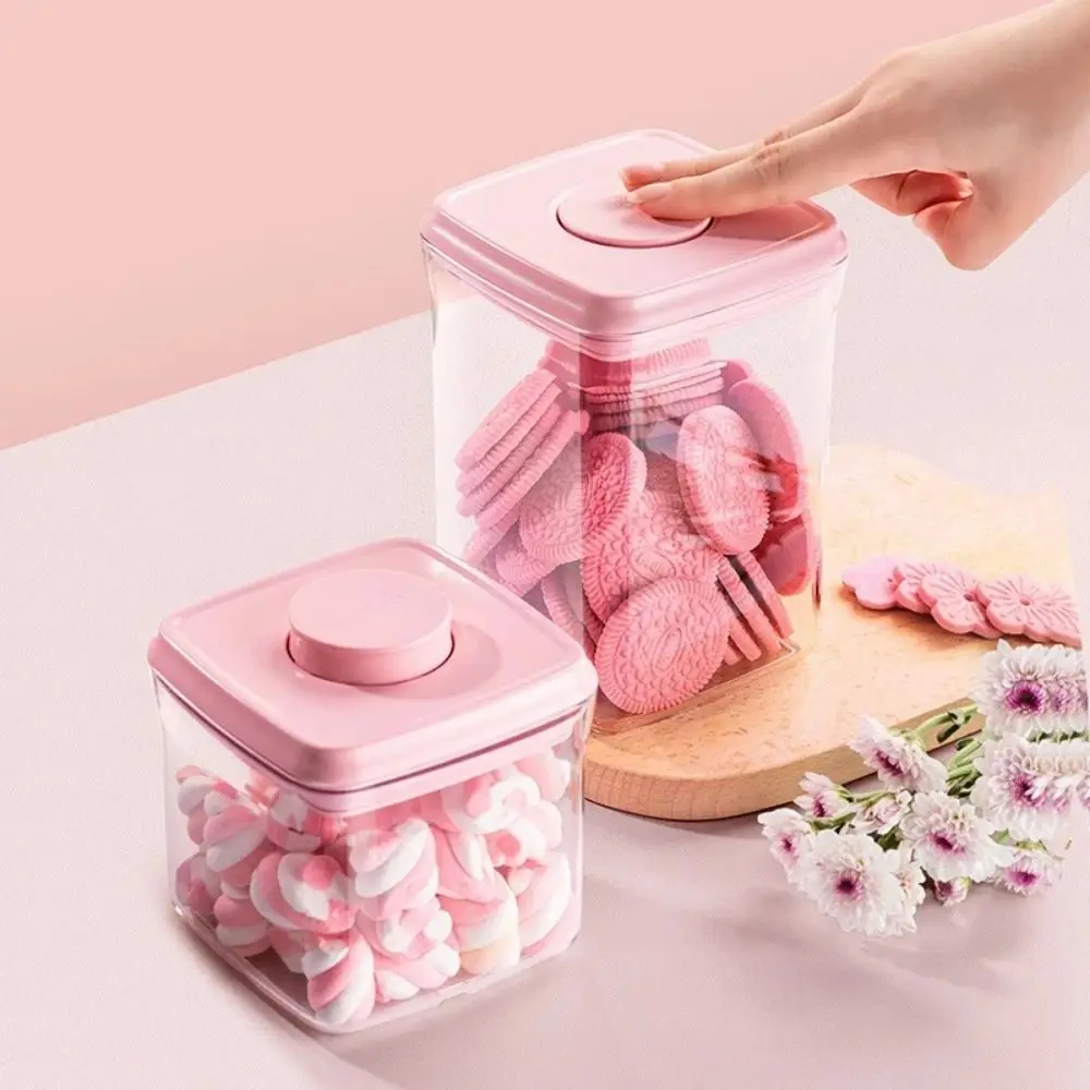 Food Grade Airtight Food Storage Containers Leak-proof Sealed Cereals Storage Box Detachable One Button Opening