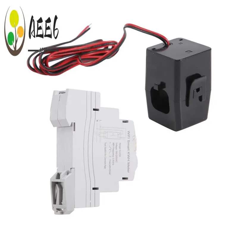 AEE6-ATMS1603 Tuya Contatore di energia intelligente Wifi monofase 100A Guida Din Misurazione precisa Voltmetro Amperometro Potenza