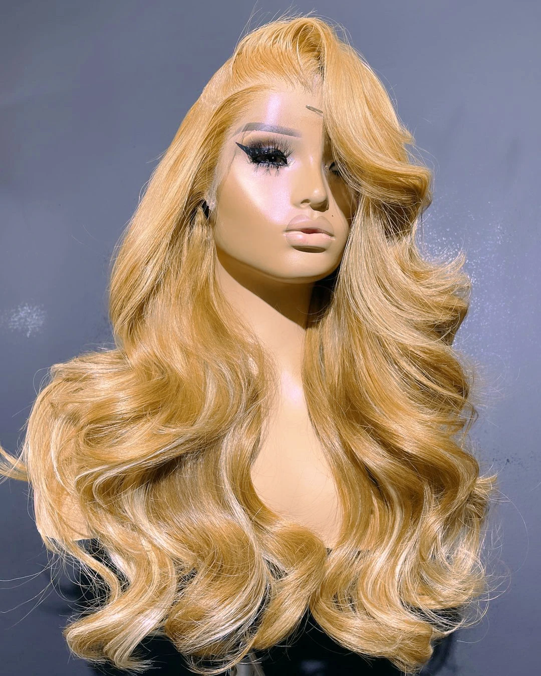 

Ombre Brown Mixed Wigs 13X4 Synthetic Lace Front Wigs Omber Honey Blonde Lace Frontal Wig Pre Plucked Hairline With Baby Hair