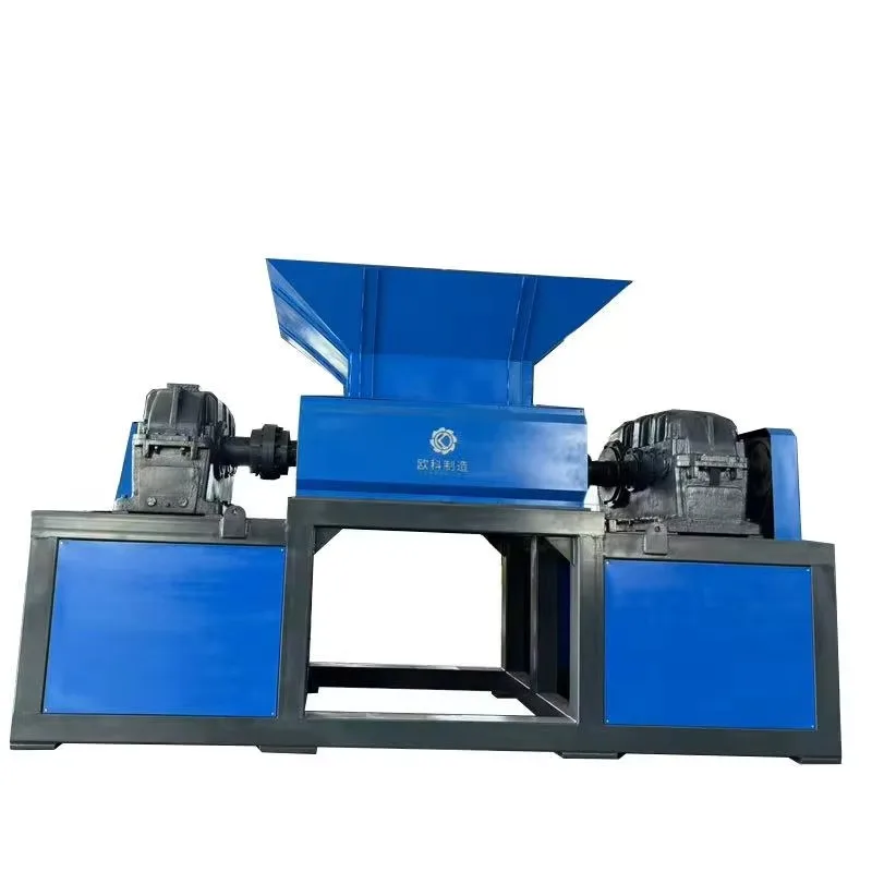 Low Dust Double Shaft OKMT Plastic Shredder Machine Automatic Electric Hard Waste Recycling Shredders for Farm Factories