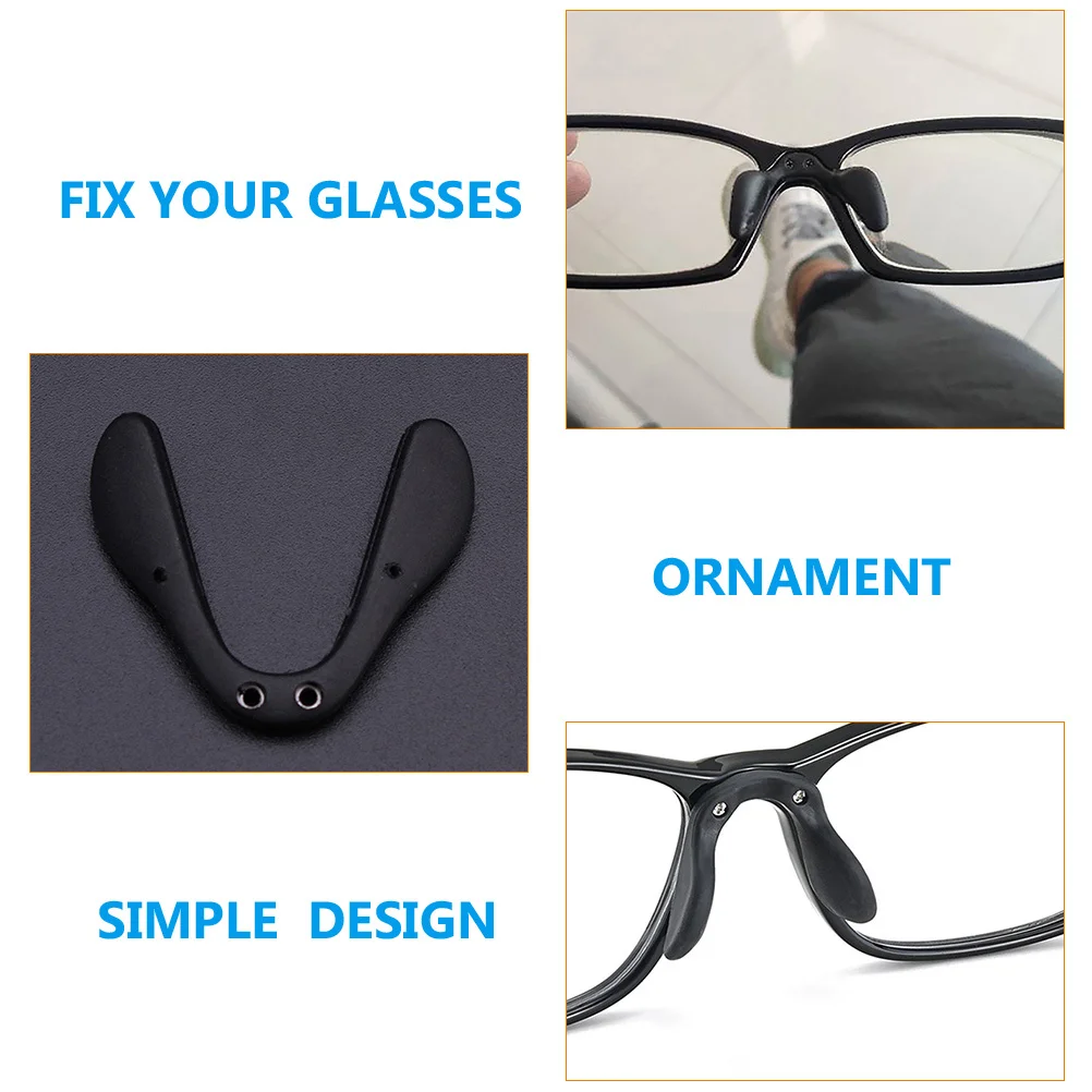 

6Pcs Eyeglass Nose Pads Durable Comfortable Anti-Skid Rubber Cushions Glasses Frame Rubber Pad Nose Support Optical Glasses