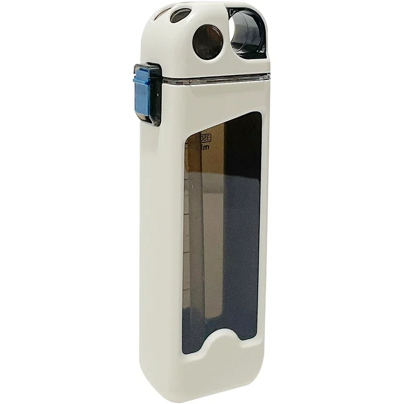 

1pc 2025 new square black technology small water bottle, student specific flat water cup