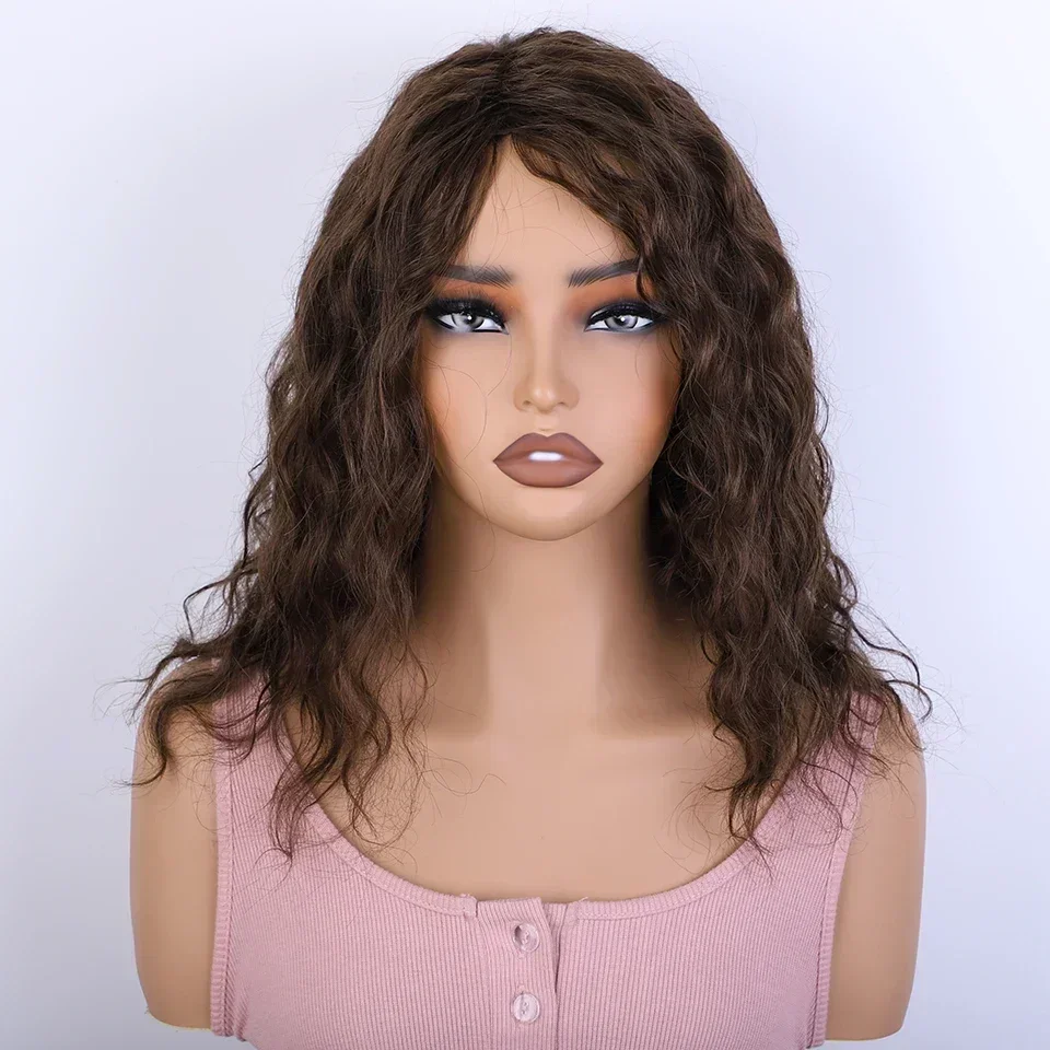 Short Body Wave Wigs 180 Density Ready To Wear Brown Water Wave Bob Brazilian Human Hair Wigs For Women Full Machine Made Wigs