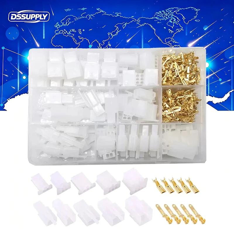 

380PCS 2.8mm Pitch Electrical Wire Connector 2 3 4 6 Pin Male Female 2.8 Plug Cable Terminal Plug KIT For Car Motocycle Bike