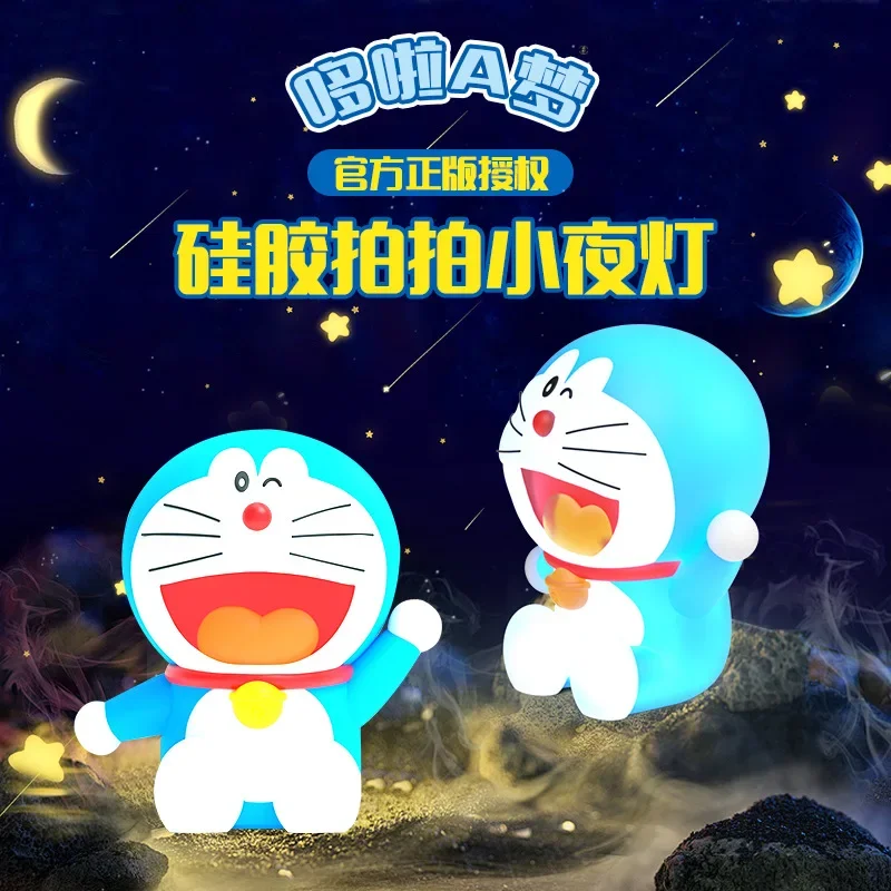 Ночник Doraemon, мультяшная силиконовая лампа, управление Pat, USB перезаряжаемый декор для комнаты, детский подарок на день рождения, Рождество