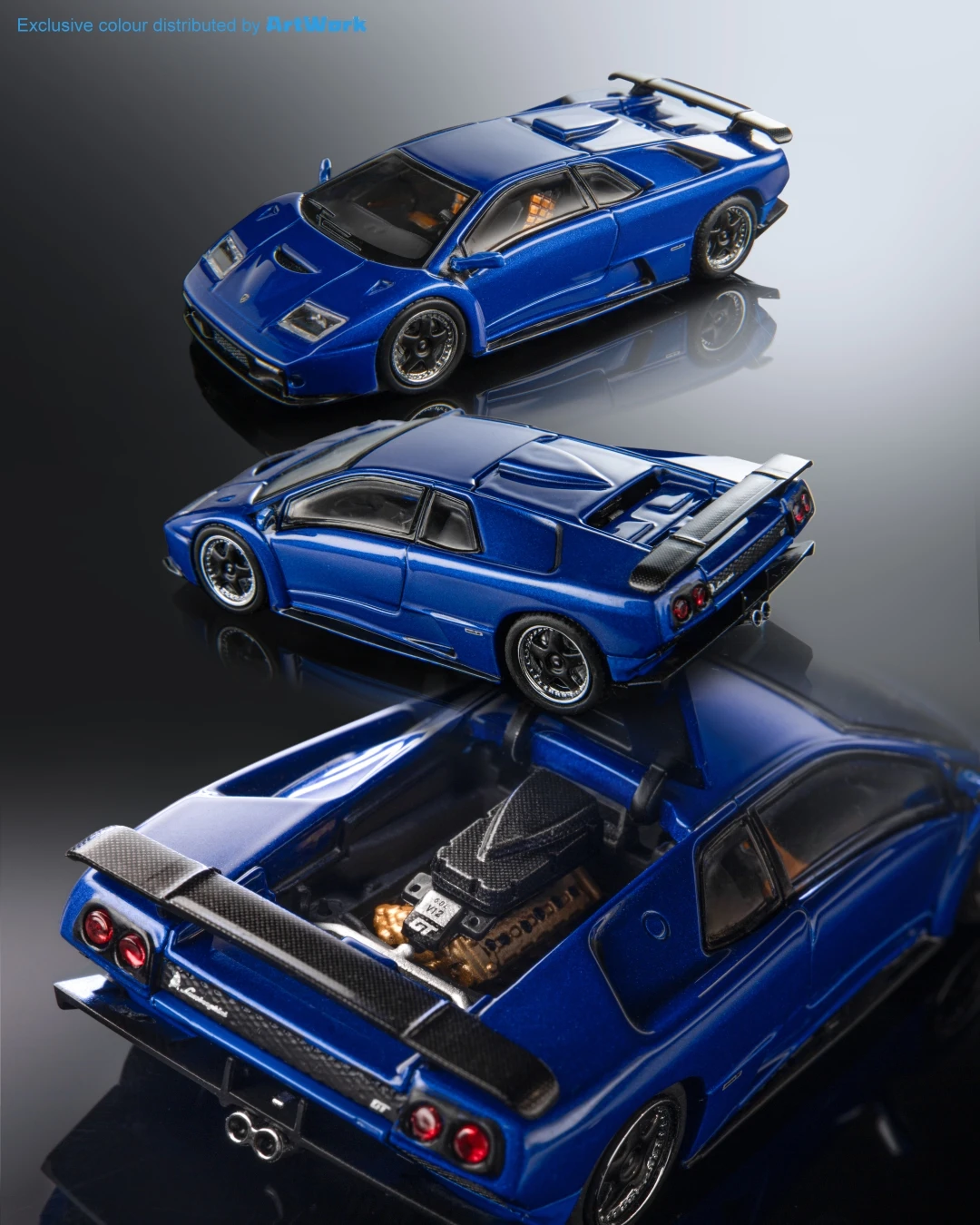 

**Pre-order **Stance Hunters 1:64 Diablo GT 1998 Metallic Blue Diecast Model Car