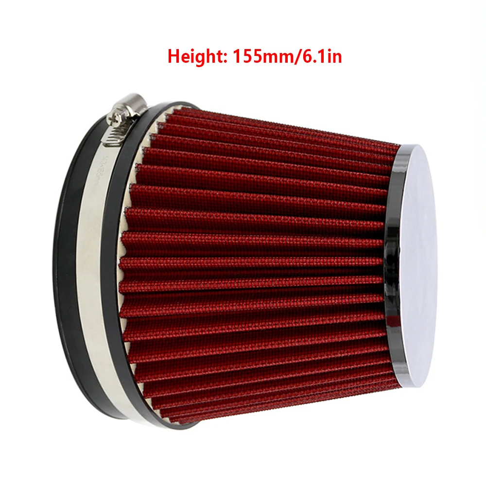 1pcs Intake Air Filter 6 Inch 155mm 265mm Short Long High Flow Racing Performance Cone Airfilter for KN Car Accessories