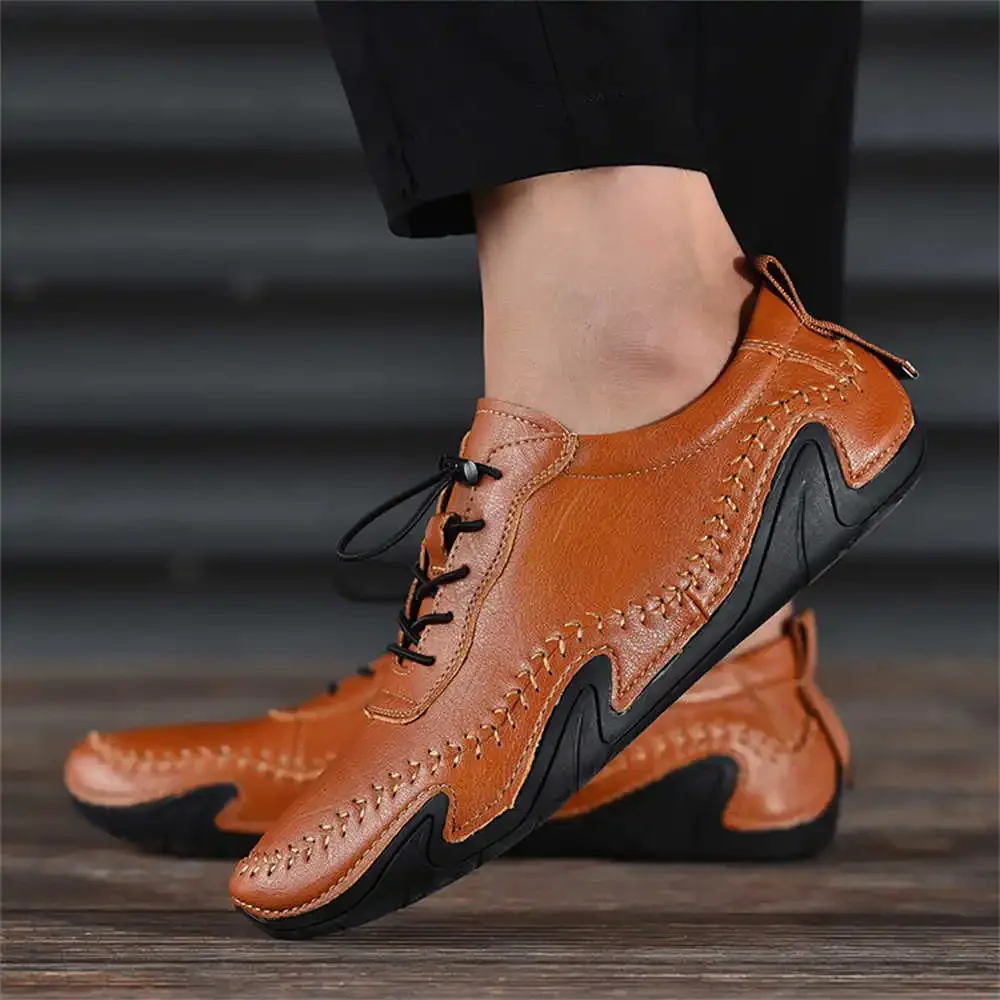 

Number 41 With Lacing Vintage Shoes Man Golf Cream Boots Comfortable Man Sneakers Sport Brand Name Resell Badkets