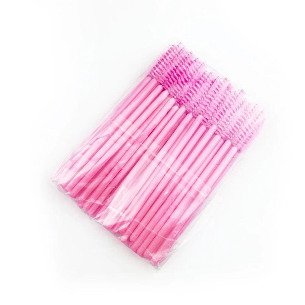 50Pcs Professional Eyelash Mascara Brushes Disposable Lash Separators Curling Makeup Tool Disposable Mascara Wands