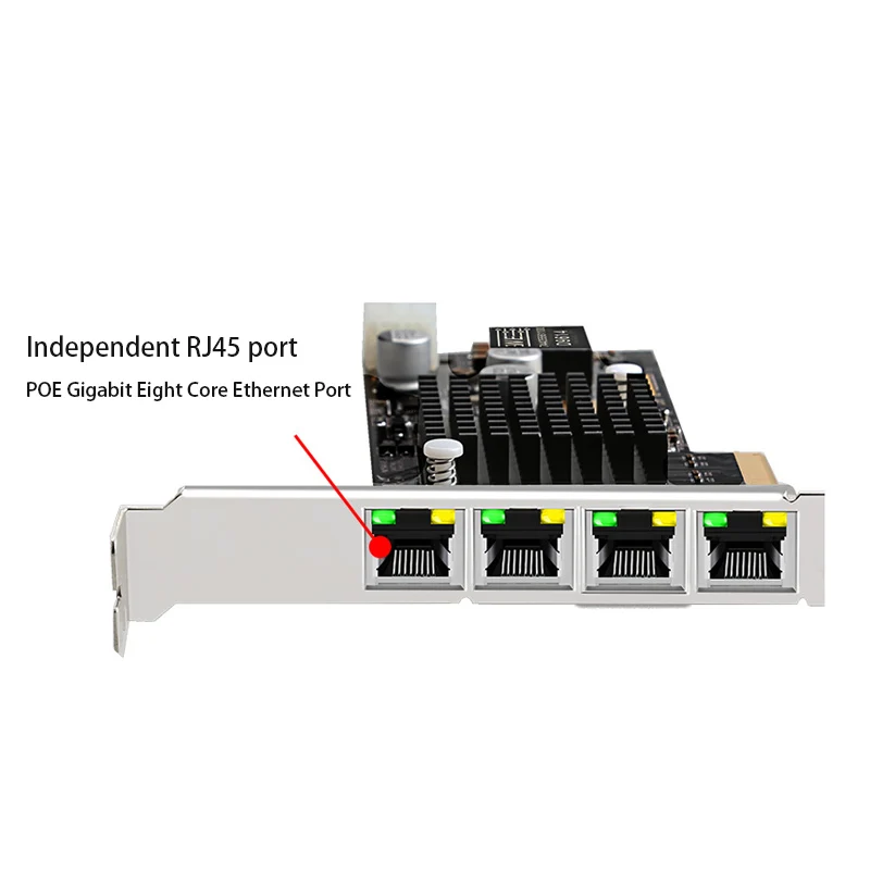 Imagem -04 - Adaptador Ethernet Poe Pci-e Pci-e Placa de Rede Gigabit Conversor Pci-e Adaptativo para Jogos 10 100 1000mbps Adaptador Rj45 Lan