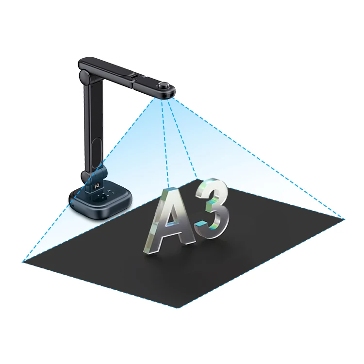 4K Camera Folding Design Live Annotation Adjustable LED Lighting Dual Stream A3 A4 Document Book Camera Scanner