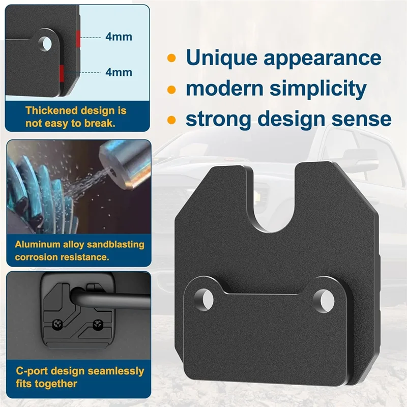 

XMSJ-For RAM 1500 2019-2023 Sun Visor Repair Kit- Aluminum Alloy Clip Set(2 Pack) For Truck Sunshade Installation
