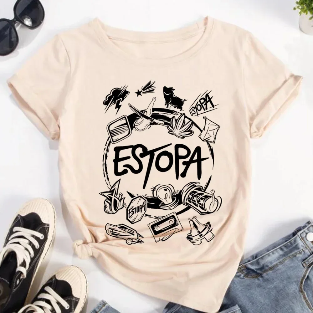 Estopa Tee women harajuku Japanese Y2K tshirt girl Japanese clothing