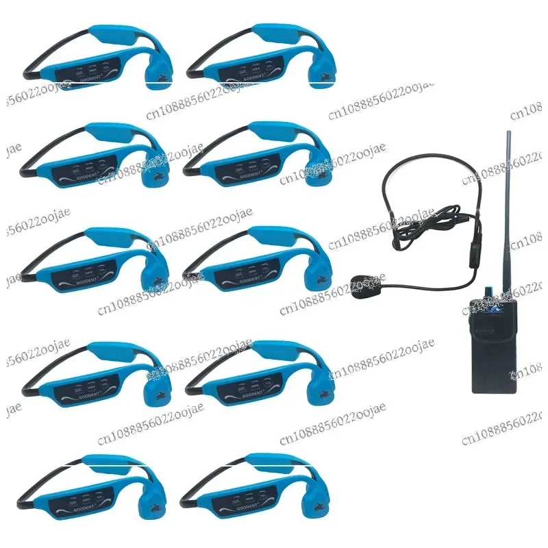 Wireless Aquatic Swim Trainer Real Time Feedback 1 H900 FM Transmitter with 10 H913C Swimmer Communication Swimtalk System