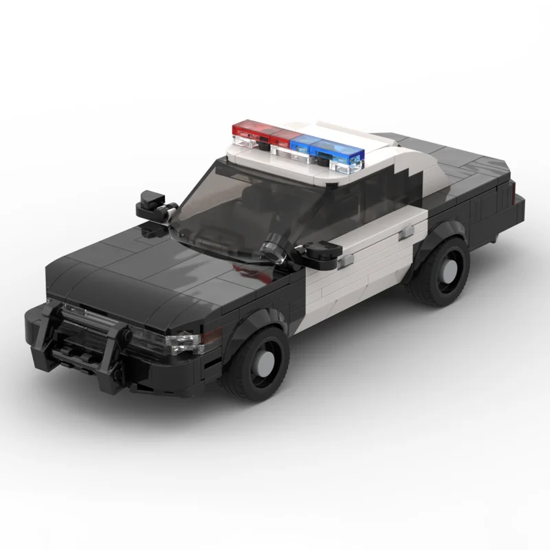 MOC 1995 Police Interceptor Speed Champion Classic Car Model Racing Children's Toy Gift Technology Building Blocks