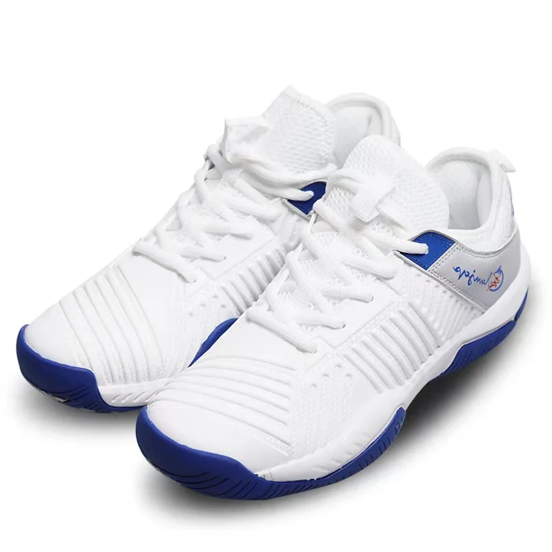 Botas azul Fencer para hombre, talla corta 31Pro, antideslizantes, con cordones, zapatos de esgrima para mujer, zapatillas ligeras de bádminton y voleibol