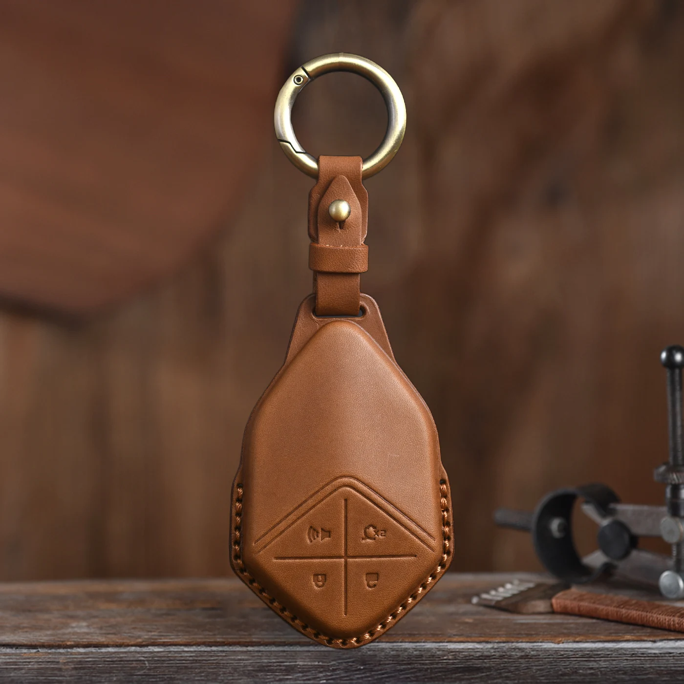 Genuine Leather Protector for Changan Deepal S7 SL03 Key Case Cover Fob
