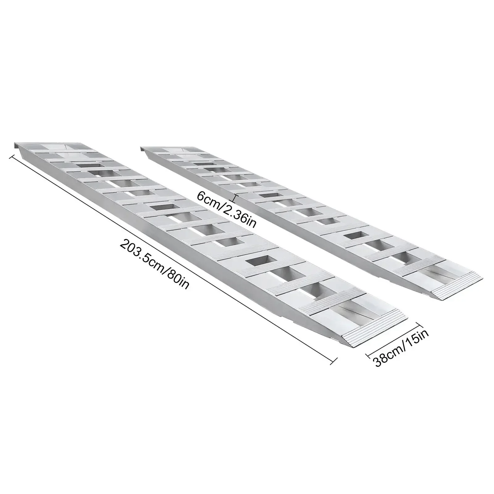 2 قطعة منحدرات الألومنيوم 84 بوصة × 15 بوصة - سعة 6000 رطل للدراجات النارية ومركبات ATV وUTVs والسيارات والشاحنات