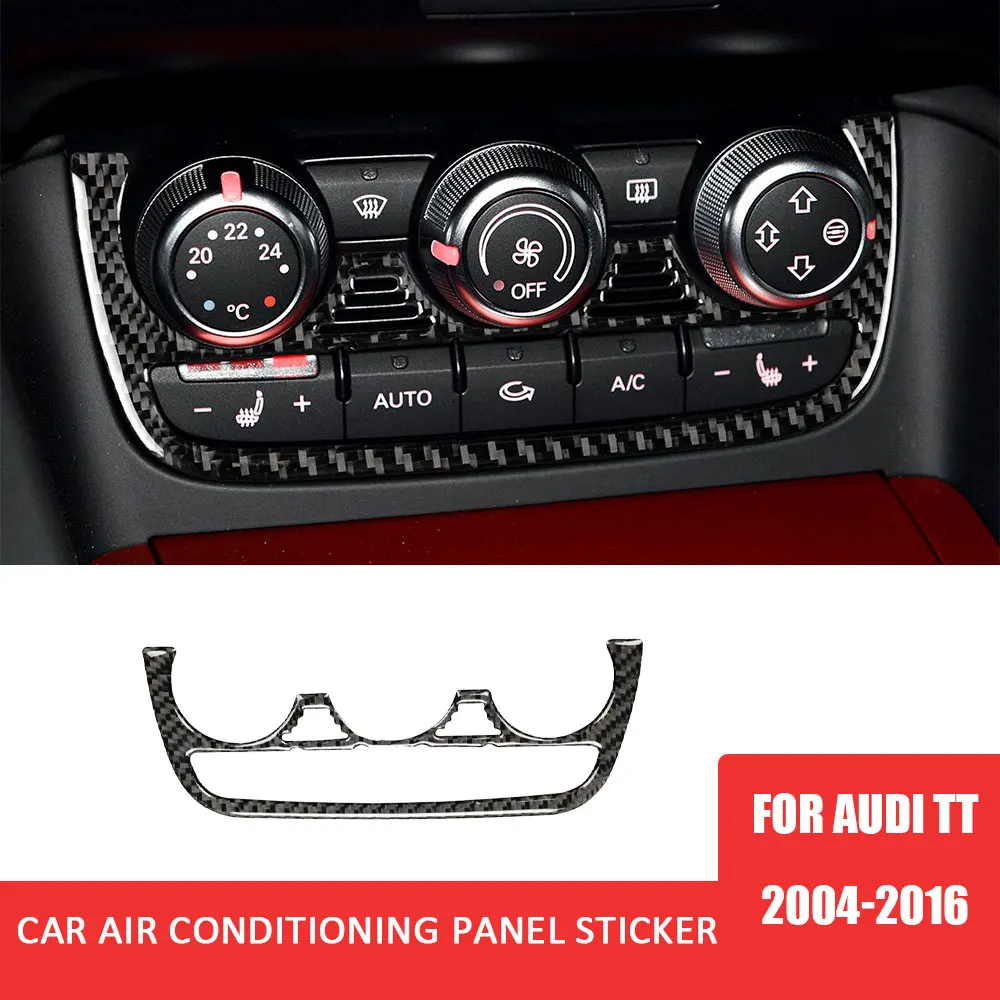 

Car Center Console Air Conditioning Panel Trim Sticker Carbon Fiber Cover for Audi TT 2006-2014 Auto Interior Accessories