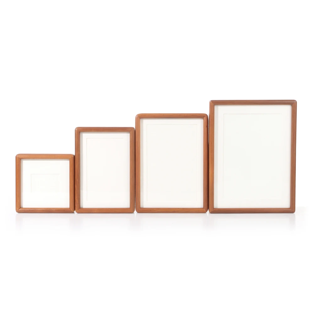 New 6/7/8 Inch Black Walnut Photo Frame Simple Handmade Mortise Tenon Photo Frame Simulation Wood Display Photo Frame