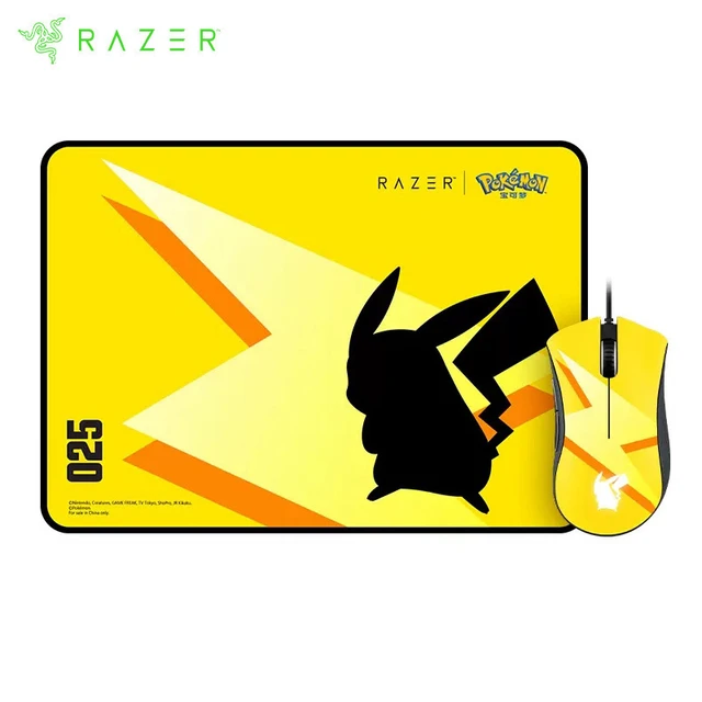 Razer Pokemon Pikachu Limited Edition - DeathAdder Essential Gaming Mouse +  Soft Mat Medium Bundle - AliExpress