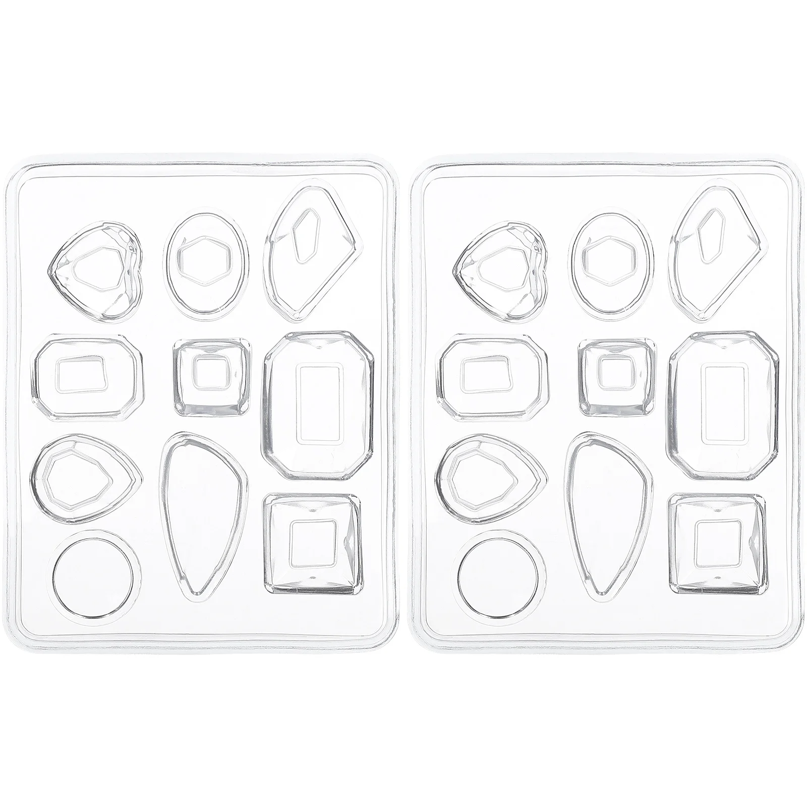 

2 Pcs Silicone Jewelry Mold Making Clear Ornaments for Crafts Epoxy DIY Molds Soap