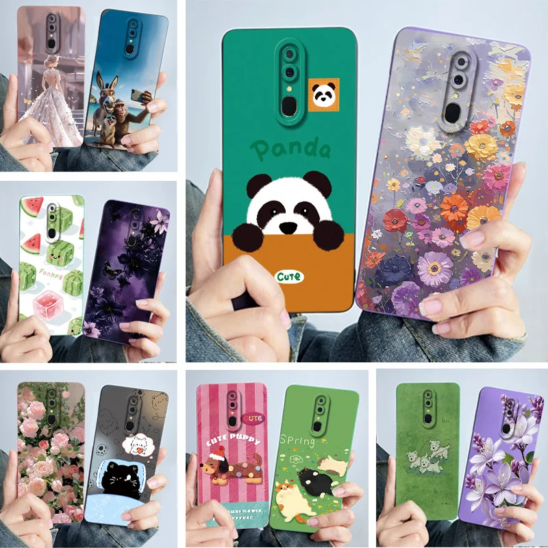 Чехол для телефона OPPO F11 A9X CPH1911 OPPO F11 Pro CPH1969, милая панда, милая девушка, кошки, защитная камера, противоударный мягкий чехол из ТПУ