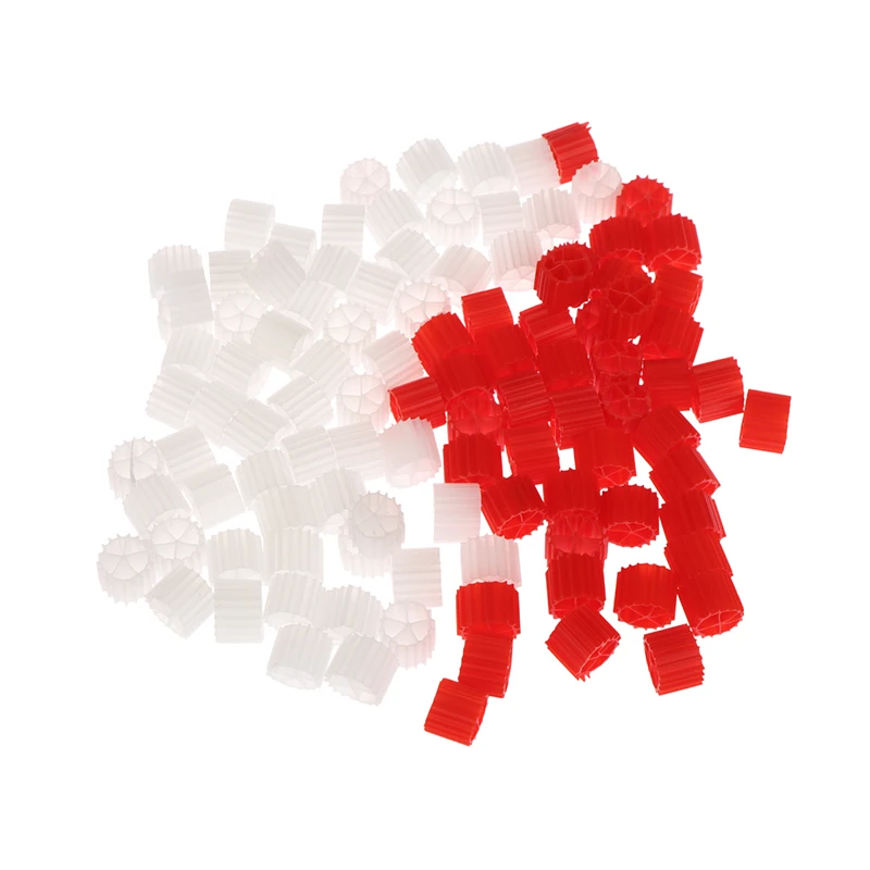 1 unidad de medios filtrantes Wihte Red K1, medios de filtración biológica, bolas biológicas para tratamiento de agua, para acuarios, estanques y filtración de agua.